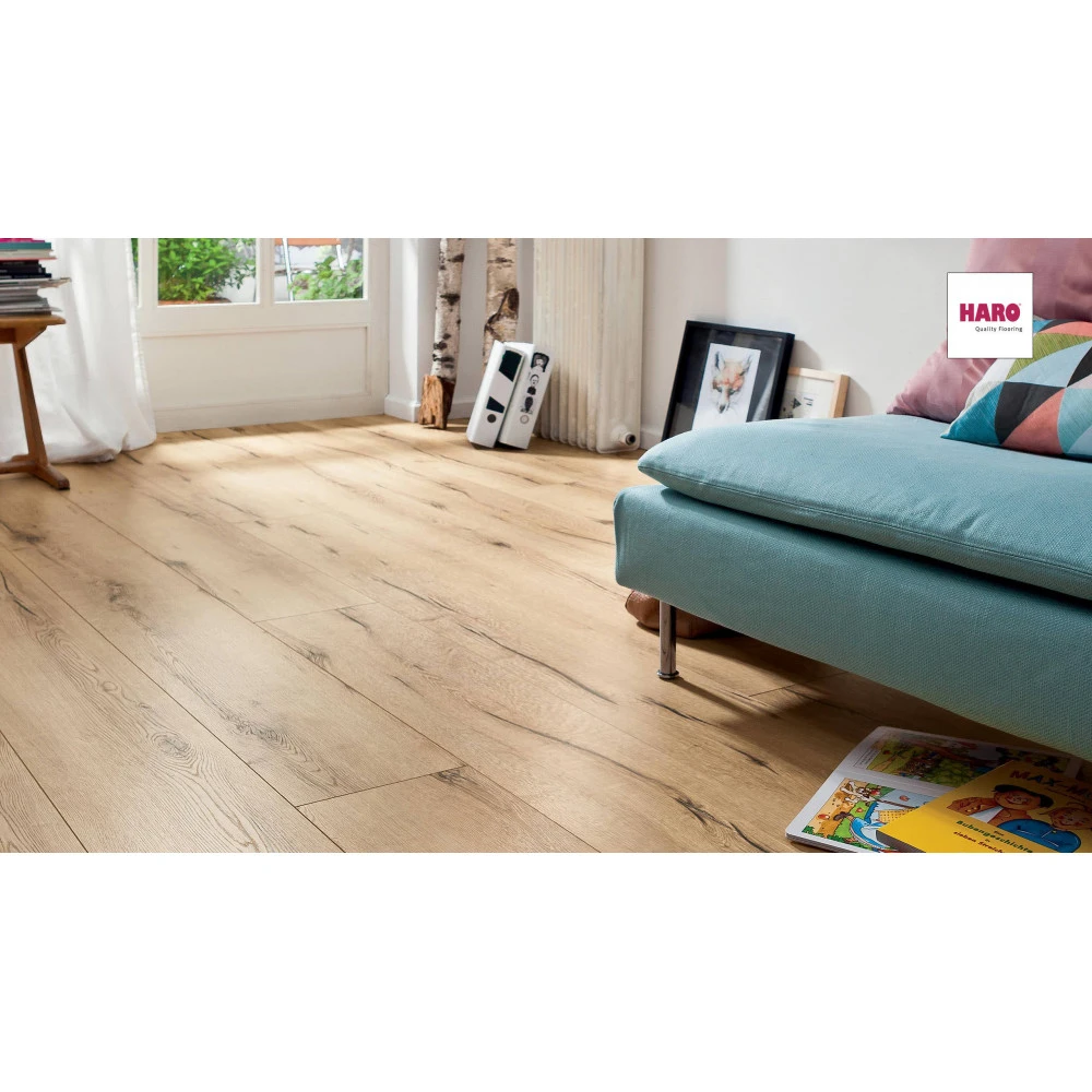 HARO Laminatgulv Tritty 100 Gran Via V4 Silent Pro Eg Italia Creme - 531293 4 HARO Laminatgulv Tritty 100 Gran Via V4 Silent Pro Eg Italia Creme - 531293 - Billede 2