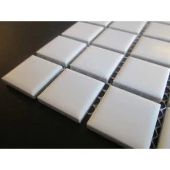 Homeshop Mosaik Hvid Mat 23x23 Mm -Moland.dk Butik mosaik hvid mat 23x23 mm 1