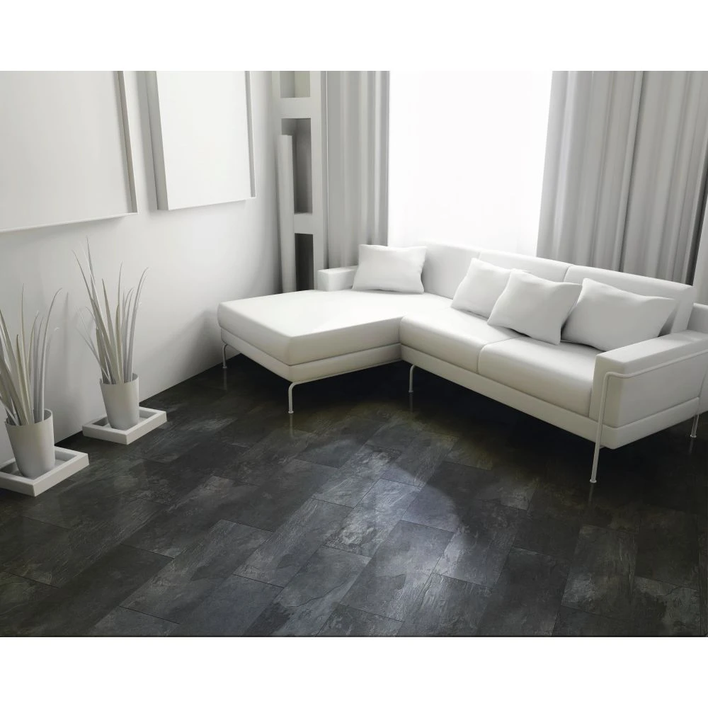 Wallmann A/S Visio Grande Laminatgulv - 25715 Buntschiefer Sort, Flise 1155715 4 Wallmann A/S Visio Grande Laminatgulv - 25715 Buntschiefer Sort, Flise 1155715 - Billede 2